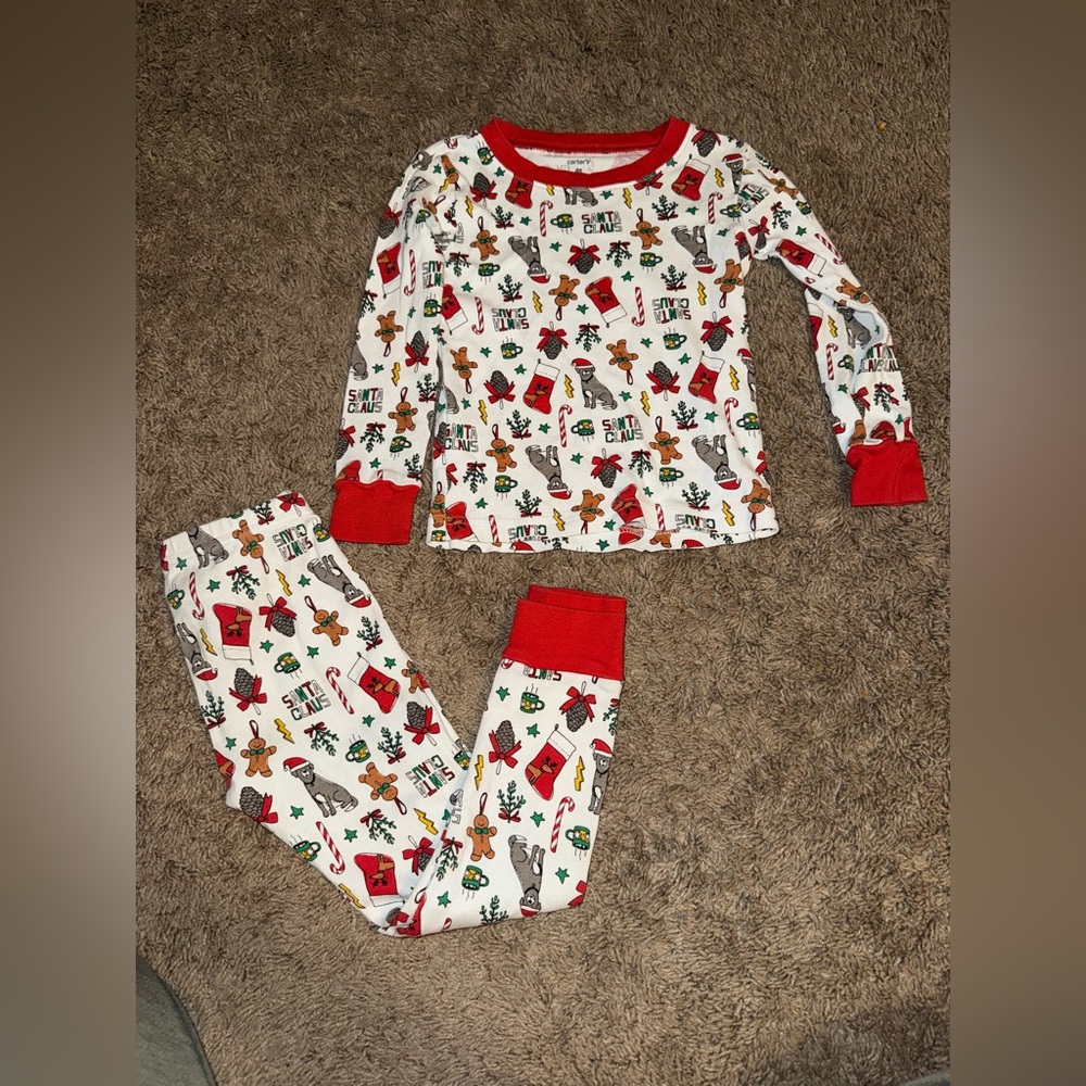 Carter's Red and White Holiday Pajama Set